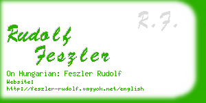 rudolf feszler business card